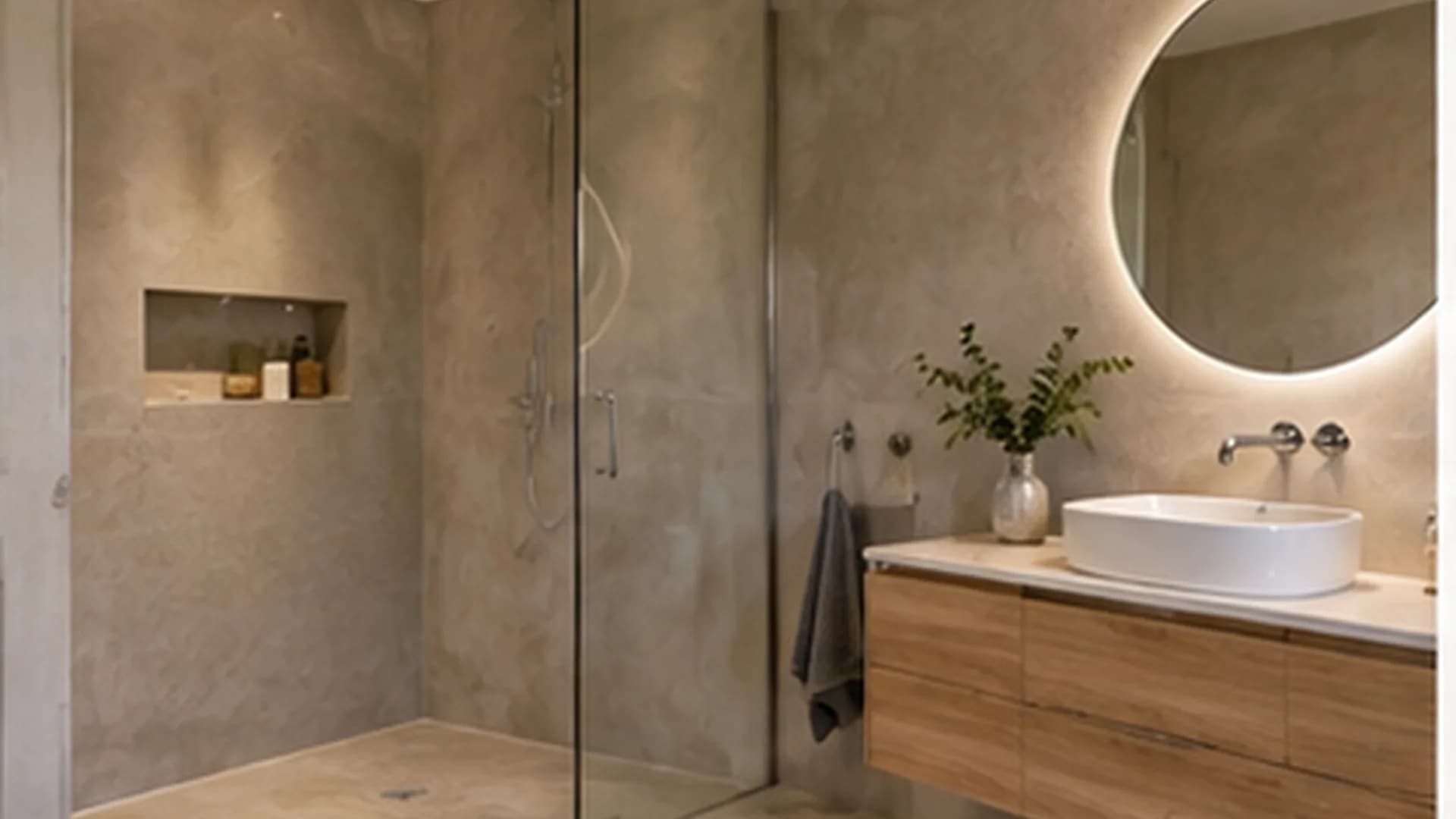 Dachgeschossbad mit Dusche, Badewanne und WC