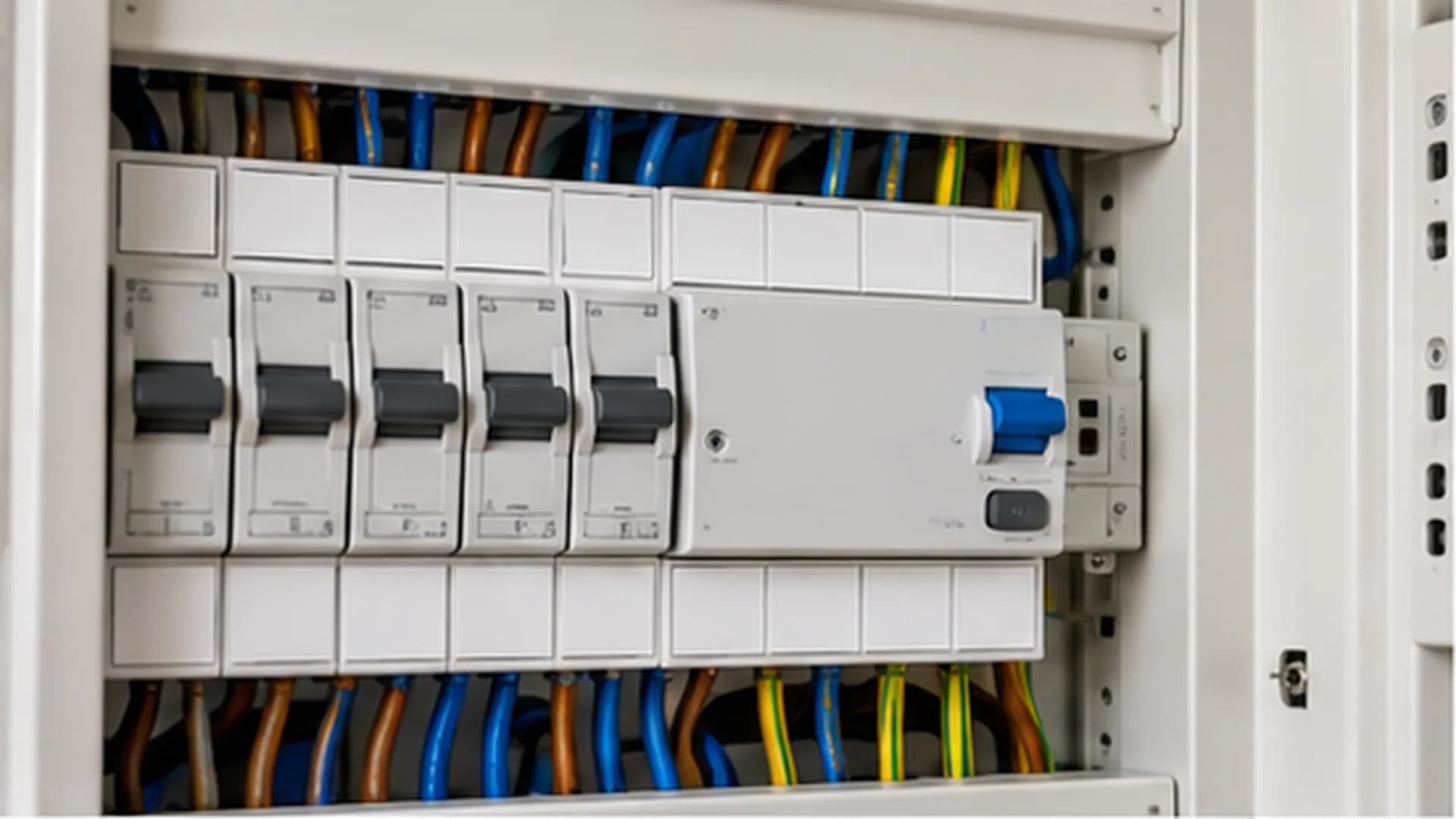 Offene Elektroverteilung mit Leitungen