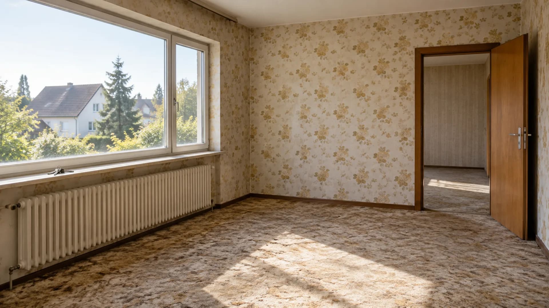 Flur einer Bestandswohnung während des Innenausbaus