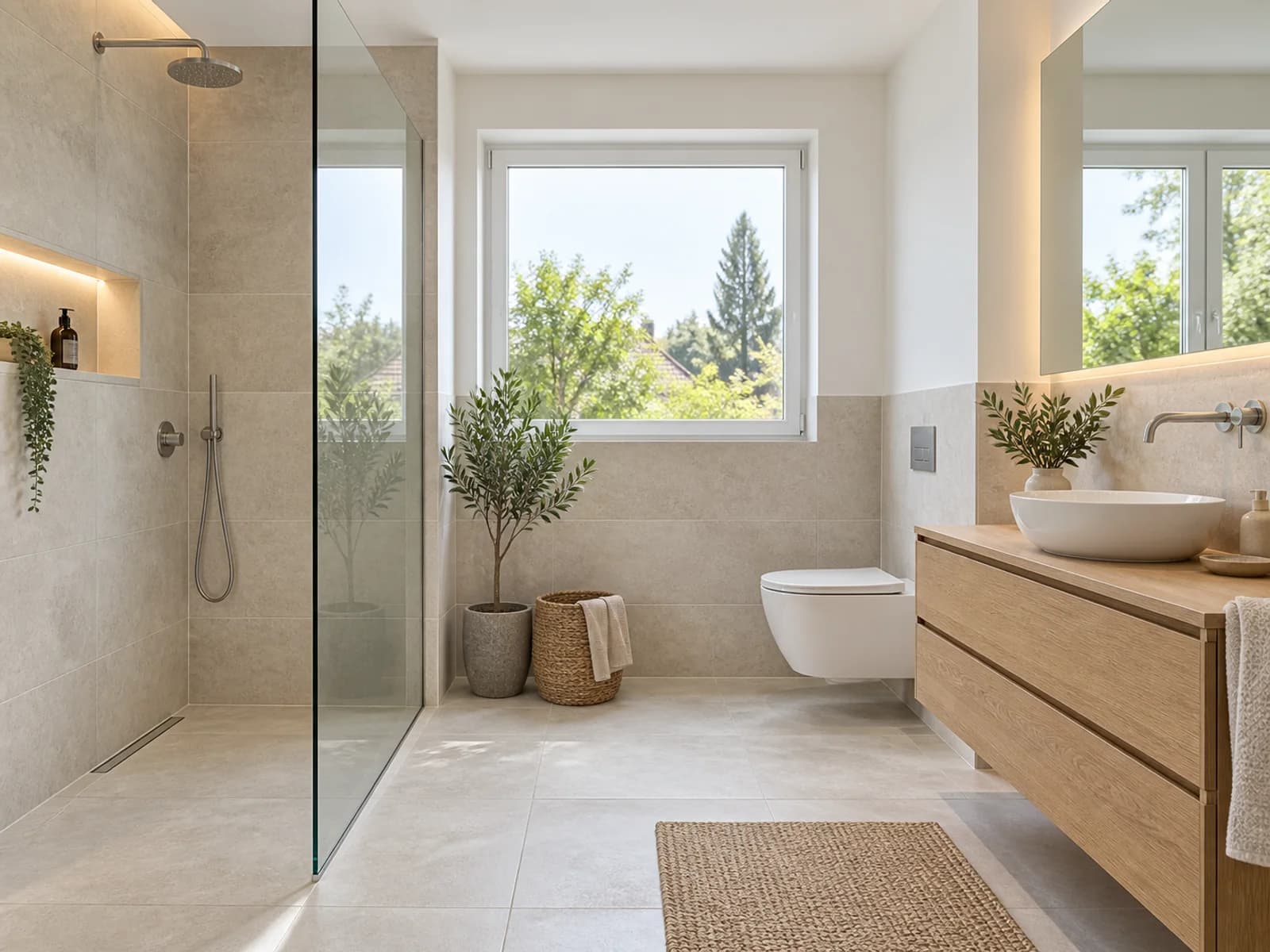 Modernes Badezimmer nach Badsanierung in Bad Homburg