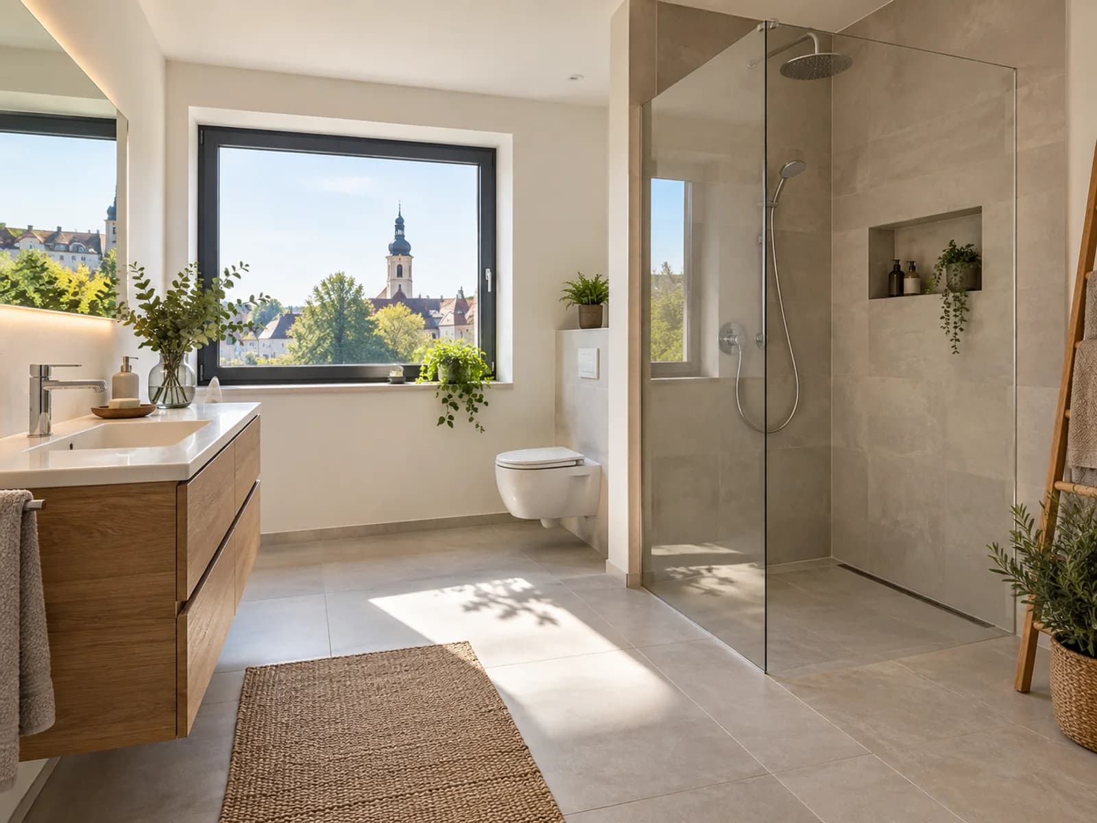 Badsanierung in Dieburg mit bodengleicher Dusche