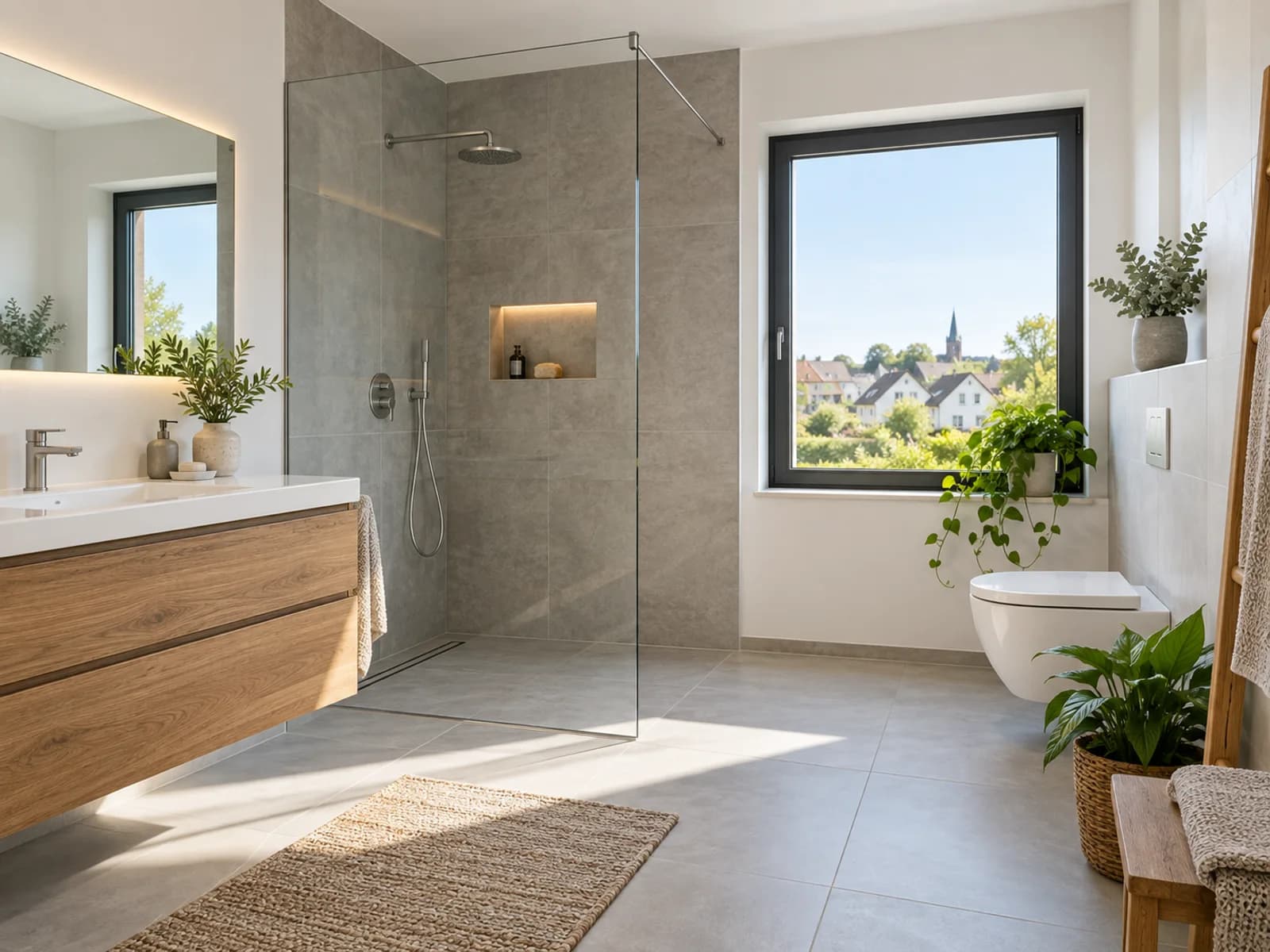 Badsanierung in Egelsbach mit moderner Dusche