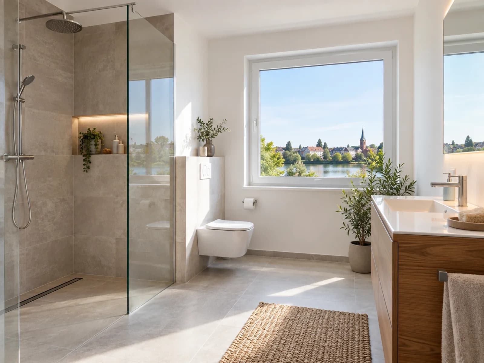 Modernes Badezimmer nach Badsanierung in Flörsheim am Main