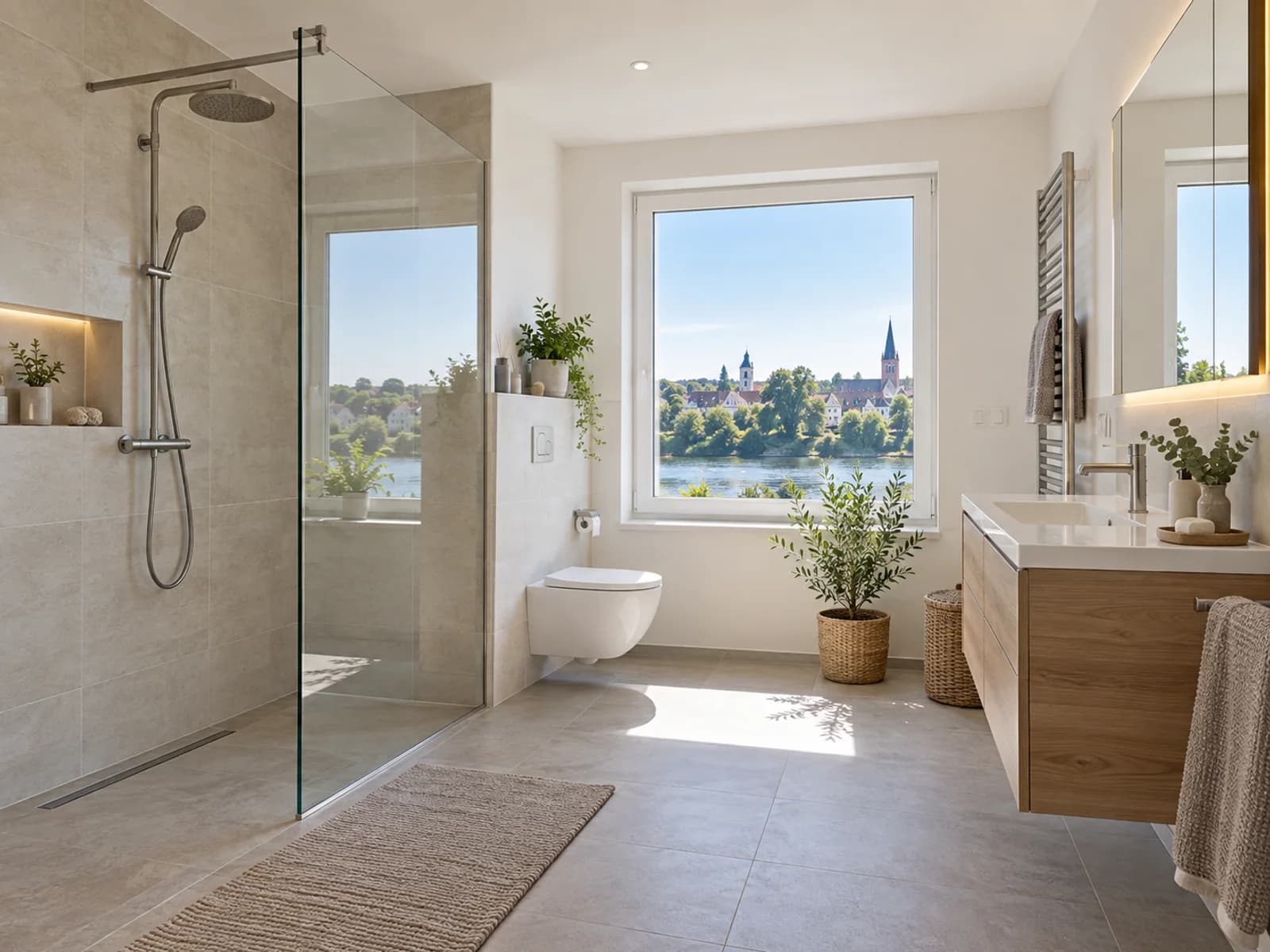 Badsanierung in Ginsheim-Gustavsburg mit moderner Dusche