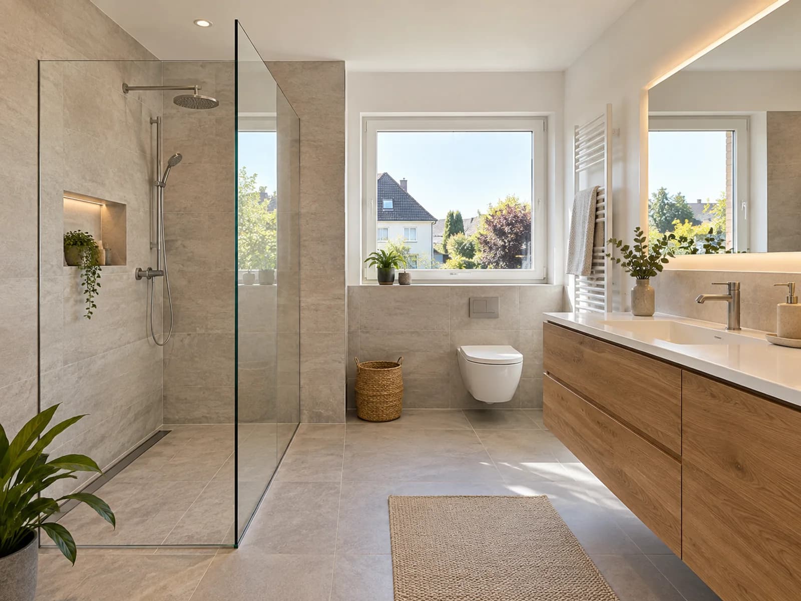 Modernes Badezimmer nach Badsanierung in Heusenstamm