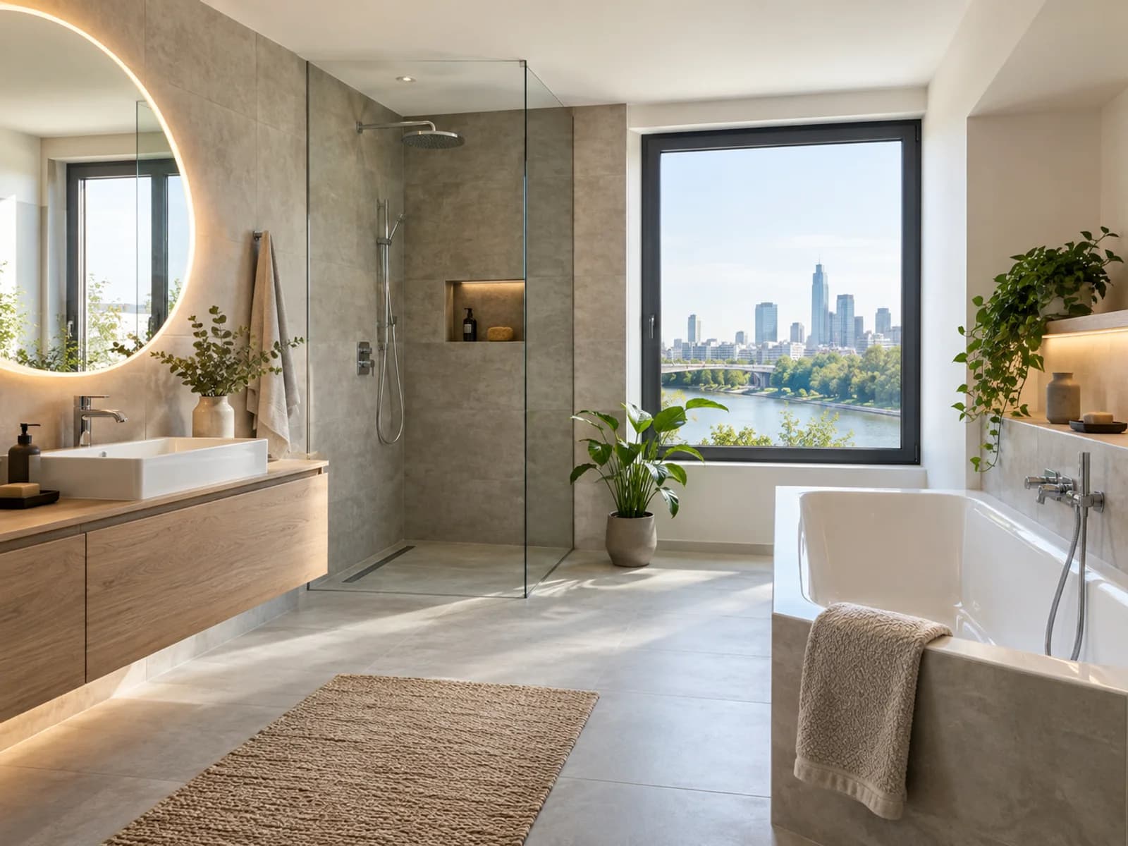 Modernes Badezimmer nach Badsanierung in Mühlheim am Main