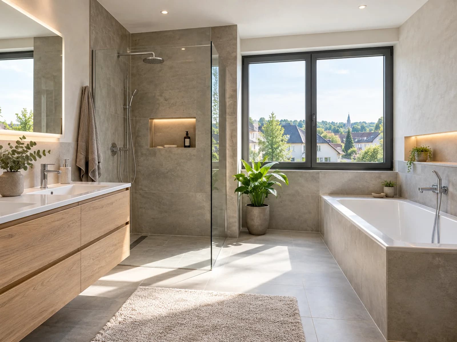 Badsanierung in Nidderau mit moderner Dusche