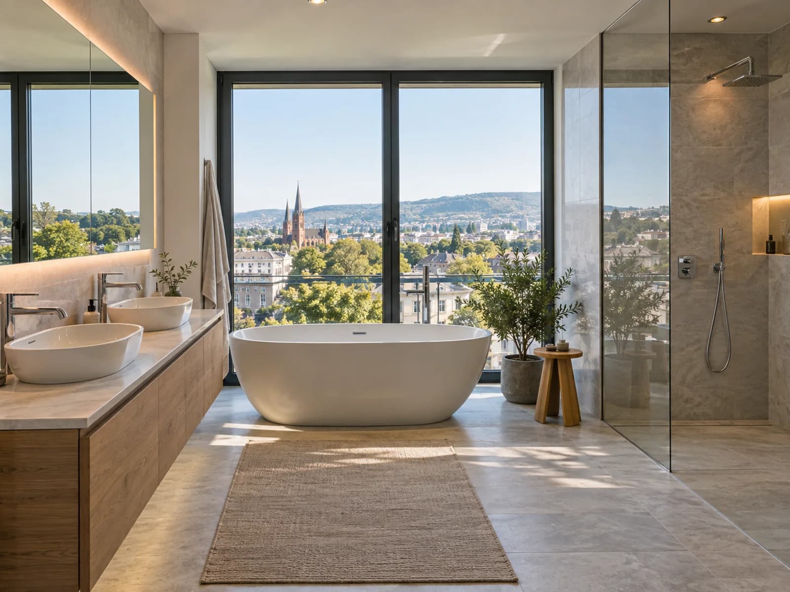 Modernes Badezimmer nach Badsanierung in Wiesbaden