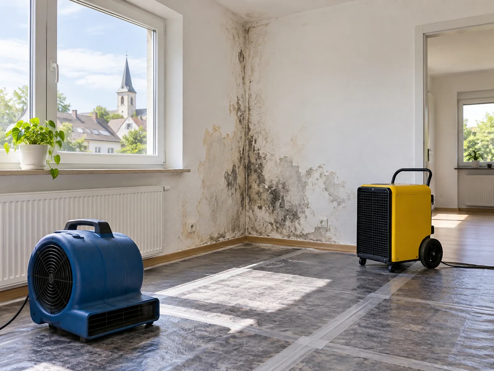 Notsanierung bei Wasserschaden und Schimmel in Griesheim
