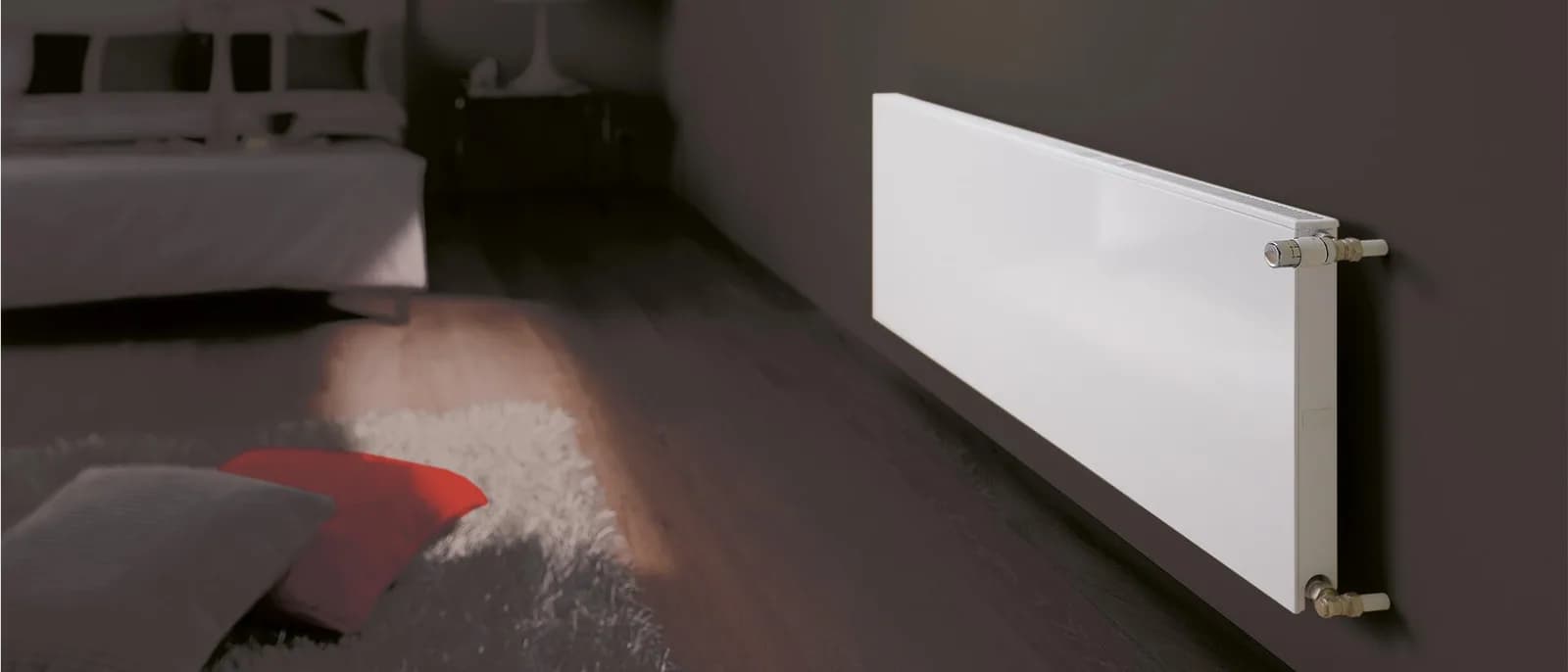 Moderner Heizkörper in einem Wohnraum